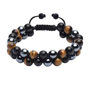 Triple Protection Double Crystals Bracelet